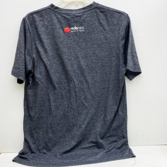 Next Level Unisex Graphic T-Shirt REDDIS GEEK Charcoal Gray Short Sleeve Tee M - Picture 2 of 5